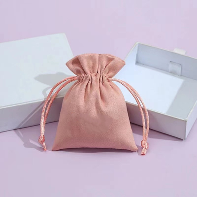 กระเป๋าใส่เครื่องประดับ Drawstring สีลูกกวาดถุงกำมะหยี่ขนาดเล็กสำหรับเครื่องประดับ