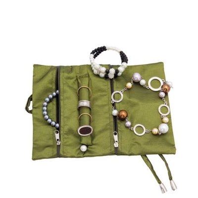 OEM ODM Roll Up Travel เครื่องประดับออแกไนเซอร์ Suede Jewellery Rolls สำหรับการเดินทาง