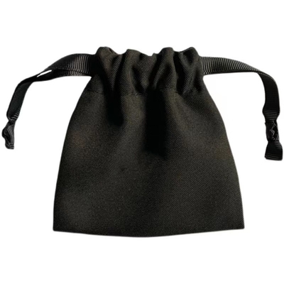 โลโก้ที่กำหนดเองกระเป๋าเครื่องประดับ Drawstring กระเป๋าเครื่องประดับผ้าฝ้ายด้วยริบบิ้น Grosgrain