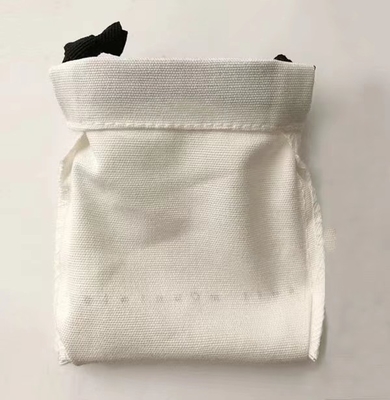 การพิมพ์สกรีนกระเป๋าใส่เครื่องประดับ Drawstring กระเป๋าเครื่องประดับผ้าฝ้ายสีขาวสำหรับนาฬิกา