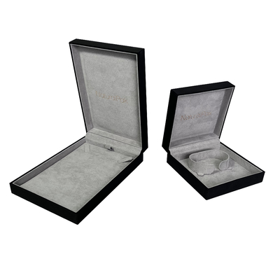 SGS ROHS กล่องใส่สร้อยข้อมือสีเทาสองเฉดสีนาฬิกากระดาษอ่อนนาฬิกา Gift Pack