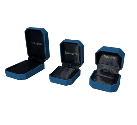 SMATA FSC กล่องบรรจุภัณฑ์เครื่องประดับหรูหราทรงแปดเหลี่ยม High End Suede Gift Box