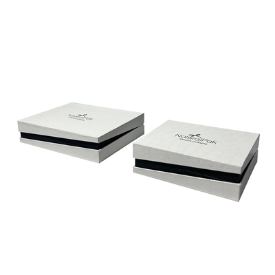 กล่องบรรจุภัณฑ์แหวนจี้สีขาวปิดหอย PU Jewellery Gift Box