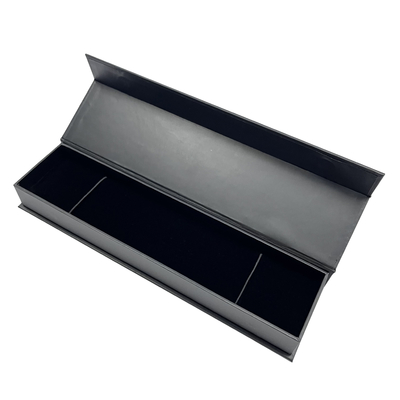 Black Clamshell Magnetic Closure กล่องเครื่องประดับขนาดที่กำหนดเองกล่องกระเป๋าสตางค์กระดาษแข็ง