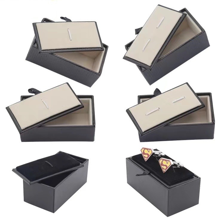 70 * 35 * 30 มม. หนึ่งและสองซาตินดึง Cufflink กล่องของขวัญสำหรับเครื่องประดับ